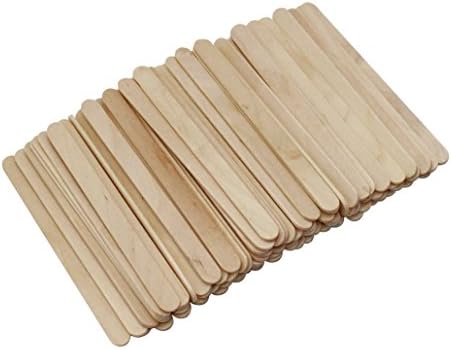 Birch Wood Craft Stick Treat Lolly Sticks,Wooden Ice Cream Sticks /Freeze Pop Sticks/Spa and Salon use/DIY Homemade Desserts,100 Pcs