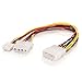 C2G/Cables to Go 03164 One 5.25 Inch to One 3.5 Inch Internal Power Y-Cable, Multi-Color (10 Inch)