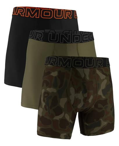 Under Armour Herren-Boxershorts, 15,2 cm Schrittlänge, Komfort und Weichheit den ganzen Tag, Marine/Schwarz/Camo, L