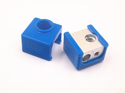 3pcs MK10 Silicone Socks Blue instead ceramic insulation for Wanhao i3 QIDI TECH Flashforge SILICONE HEATER BLOCK COVER