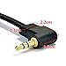 Right Angle 3.5mm Stereo Jack to 2 RCA Phono Plugs Cable Gold 1m (~3 feet)