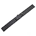 22mm Stainless Steel Link Buckle Watch Band For ASUS Zenwatch 2 WI501Q 2015, 46mm moto 360 2nd 2015, Pebble time, TIME STEEL, Samsung Gear 2, Neo, Live, LG G Watch, Urbane R (Black)