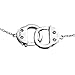 Handcuff Interlocking Hotwire Anklet Lucky Charm Anklet Link Ankle Bracelet For Women 925 Sterling Silver 9 To 10 Inch