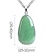 iSTONE Womens Teardrop Genuine Stone Pendant Chakra Stones Necklace