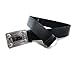 KSUC Supplies Black Leather Plain Scottish Highland Kilt Belt With Celtic Design Chrome Buckle. (Extra Large)