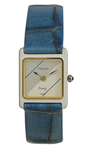 Pedre Women's Petite Leather Strap 6275TX-Blue