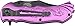 Masters Collection MC-A003PE Fantasy Spring Assist Folding Knife, Black Blade, Purple Handle, 4.5-Inch Closed