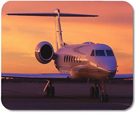 Mouse Pads Gulfstream Modern Jet Standing on Parking Position During Sunrise Mouse Pad for notebooks, Desktop Computers mats Office Supplies
