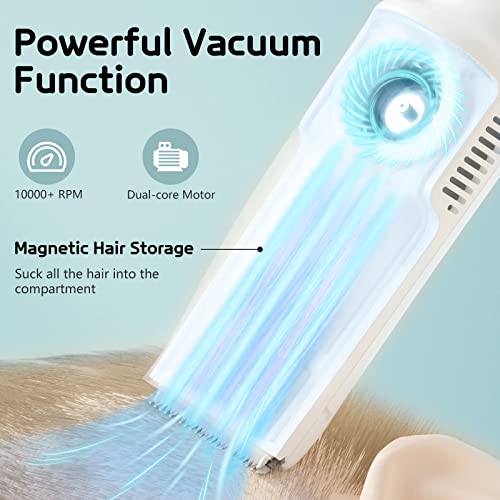 KASTWAVE Baby Hair Clipper, Quiet Hair Trimmer for Kids and Children, Waterproof Rechargeable Cordless Haircut Kit for Toddler, White
