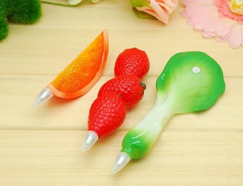 Amazon Co Jp ココ Coco 文具 カラフル キュート 本物みたい 野菜 や 果物 の ベジタブル トイ ボールペン ポップ で キュート 磁石付 で 冷蔵庫 に 貼って さっと 使えて 便利 お得な お楽しみ野菜 5 種類 の 野菜 セット 2 4 おもちゃ
