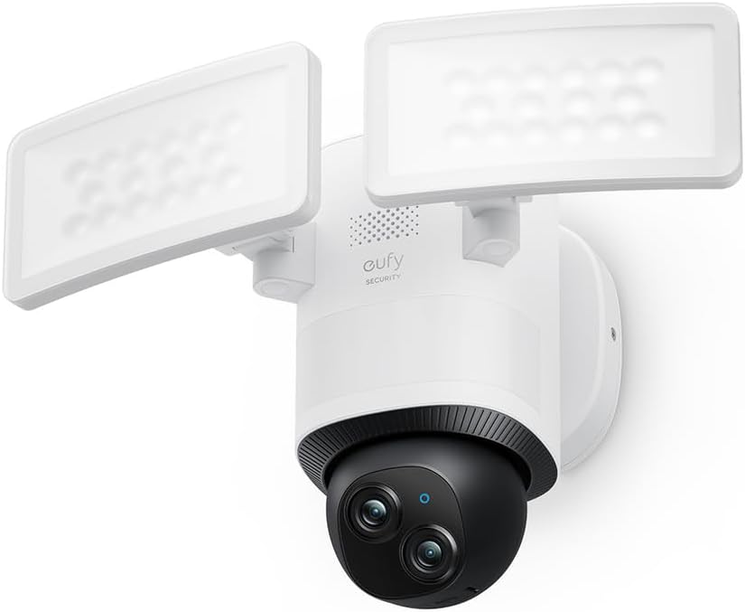 eufy Security Floodlight Camera E340 Dual Cameras 3K 24/7 Recording Outdoors