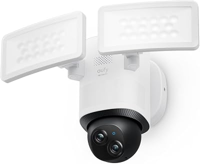 eufy Security Floodlight Camera E340 Dual Cameras 3K 24/7 Recording Outdoors