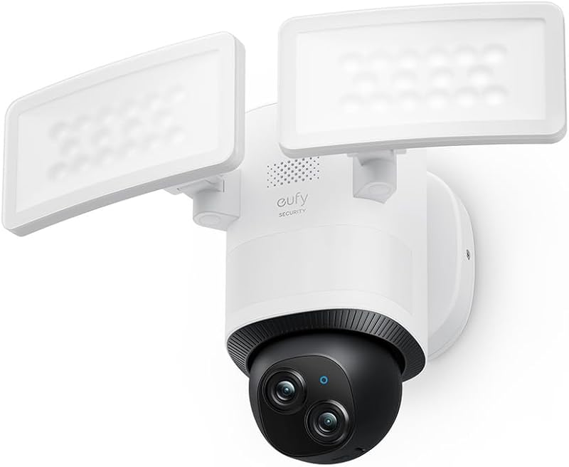 eufy Security Floodlight Camera E340 Dual Cameras 3K 24/7 Recording Outdoors