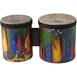 Remo KD-5400-01 Kids Percussion Bongo Drum - Fabric Rain Forest, 5"-6"