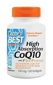 Doctor's Best High Absorption Coq10 w/ BioPerine (100 mg), 120 Soft gels