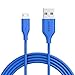 Anker PowerLine Micro USB (6ft) - Durable Charging Cable, with Aramid Fiber and 5000+ Bend Lifespan for Samsung, Nexus, LG, Motorola, Android Smartphones and More (Blue)