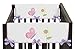Pink and Purple Butterfly Teething Protector Cover Wrap Baby Girl Crib Side Rail Guards - Set of 2