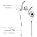 1byone Bluetooth 4.1 Wireless In-Ear Headphones, Sports Earphones with HD Stereo Sound & Modern, Sweat-Proof and Ergonomic Design, White & Grey