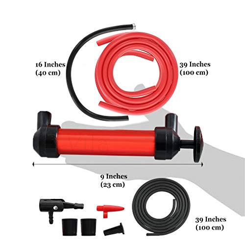 Manual Siphon Pump Kit - Heavy-Duty, Non-toxic, Environmentally Safe Hand Pumping Pipe - Fast Acting 15” Siphon Tube - Variety of Uses from Automotive, Rain Barrels to Water Gardens - Thumbnail 3