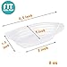 Fit Meal Prep [100 Pack Banana Split Boat Plate 8oz and 12oz - Clear PET Plastic Disposable Ice Cream Sundae Splits Bowl Tray for Gelato Parlors, Cafes, Parties, Home and Restaurants