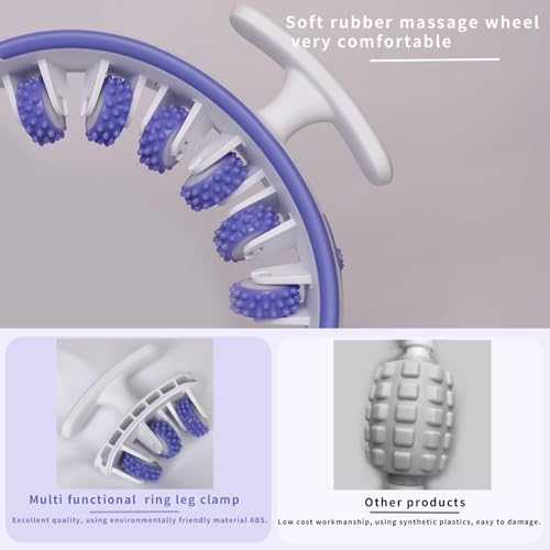 TERRIFI Cellulite Massager, Manual Circular Foam Roller, 360° Deep Tissue Massager for Legs, Thighs, Neck, Back, Detachable Fascia Muscle Roller Tool for Muscle Relaxation & Cellulite Relief