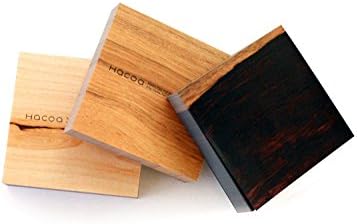 Hacoa Original Memo Pads (pack of 3), Memo Paper Block with Wood Grain Print