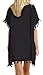 Oryer Womens Chiffon Tassel Beachwear Cover Up Beach Bikini Swimsuit Cover-ups, A-black, One Size