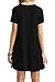 YMING Women's Short Sleeve Swing Loose Flowy Casual Tunic Shirt Mini Dress Black S