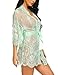 Avidlove Negligee Lingerie Laungera Women's Lace Kimono Robe Babydoll Lingerie Mesh Nightgown Green M