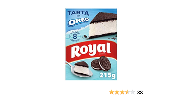 Royal Tarta de Oreo, sin Horno 8 Raciones, 215g : Amazon.es ...