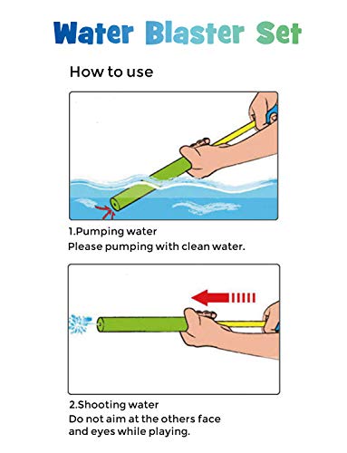 VICNOVA Water Guns for Kids, 3Pack Super Soaker Foam Water Blaster Shooter Summer Fun Outdoor Swimming Pool Games Toys for Boys Girls Adults