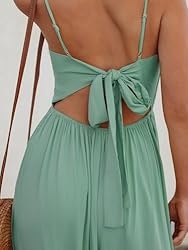 CUPSHE Women's Maxi Dress V Neck Sleeveless