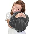 Playlearn 10” Grey Cuddle Ball Sensory Pillow – Plush Toy Hugging Pillow – Calming Stress Relief Toy for Kids