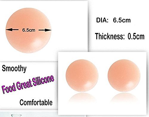 Women Undercover Silicone Breast Nipple Covers Gel Petals Pasties Round Stytle (3 Pair)