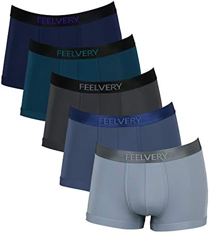 Feelvery Men's Superior Fit Microfiber Active Performance Boxer Briefs Underwear - Unlimited Comfort Series