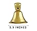 Upstreet Outdoor Dinner Bells Made of Gold Plated Cast Iron | Bracket Mounts Bell to Both Indoor or Outdoor Wall Surfaces (Brass, 4)