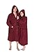 Alexander Del Rossa Womens Turkish Terry Cloth Robe, Thick Hooded Bathrobe