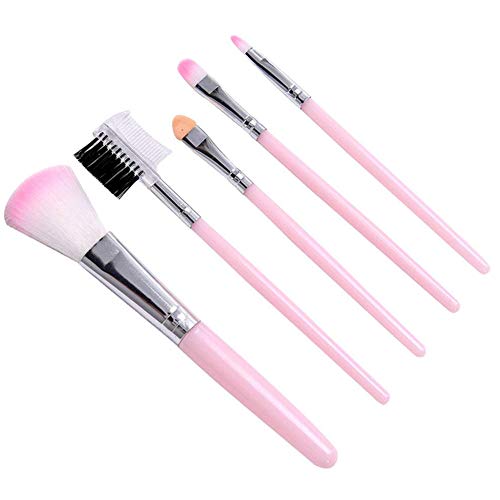 Professional Synthetic Brush Make-Up Premium Set Foundation Concealer Face Powder Blush Eye Shadow Brush Cosmetic Kit Tools 5Pcs