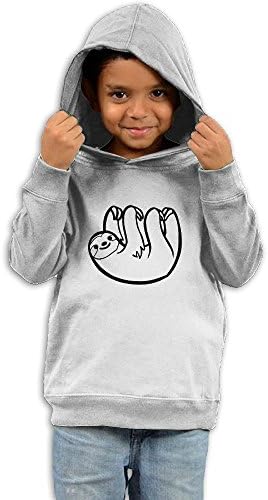 Little Kid Sloth Lazy Climbing Shirt Boy Hooded Sweatshirt White 2 Toddler