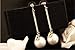 P.phoebus 18K Gold Vintage White Pearl Swarovski Crystal Studs Earrings Rhinestones Dangle Charms Hoops For Women Girls