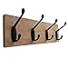 Topspeeder Coat Hooks 9 Pack Heavy Duty Wall Mounted for Hat Hardware Dual Prong Retro Coat Hanger with 20 Screws Black Color (Black)