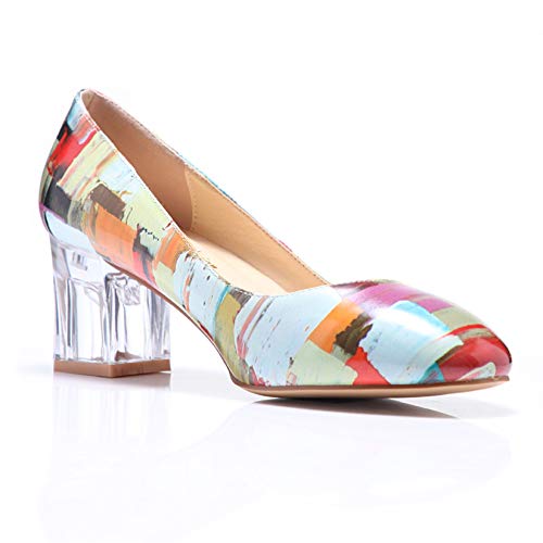 transparent mid heels