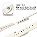 MoKo Apple Watch Band, Soft Silicone Replacement Sport Band for 38mm Apple Watch Models, Antique WHITE (3 Pieces of Bands Included for 2 Lengths, Not Fit 42mm version 2015)