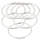 Bluesky 3.5-inch 7 Pcs Silver Tone Metal Loose Leaf Bundle Book Rings Binder Keyrings Sample Holder Memo Filing Scrapbooking (3.5-inch)