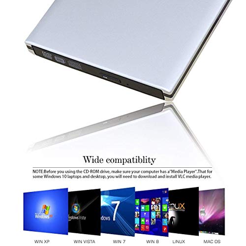 image for USB 3.0 External DVD CD Drive Burner,TENNBOO Portable CD/DVD-RW Burner