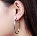 S-JSEA 4 Colors Stainless Steel Hoop Earrings Oval Hypoallergenic Earrings Big Nickle Free