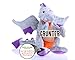 goDog Bubble Plush Dragons Squeaky Dog Toy, Chew Guard Technology - Gray, Large