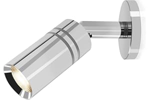 THALASSA 12V Interior RV Reading Light for Boat 3W DC 12V Warm White Built-in Dimmer Touch Button with Blue Decor Lights Surface Mounting on Trailer Van Truck Car Camper Motorhome Caravan Inside