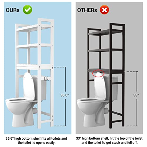 Homykic Over The Toilet Storage, Bamboo 3Tier OverTheToilet Space