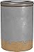 Amazon Brand – Stone & Beam Organic-Shape Stoneware Round Decorative Organizer Box, 6.4 Inch Height, Blue and Gray